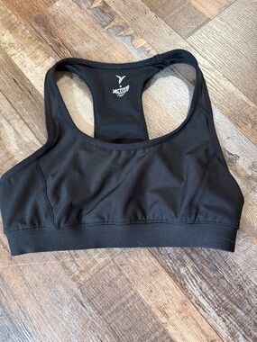 Active Basic Black Racerback Supportive Sports Bra